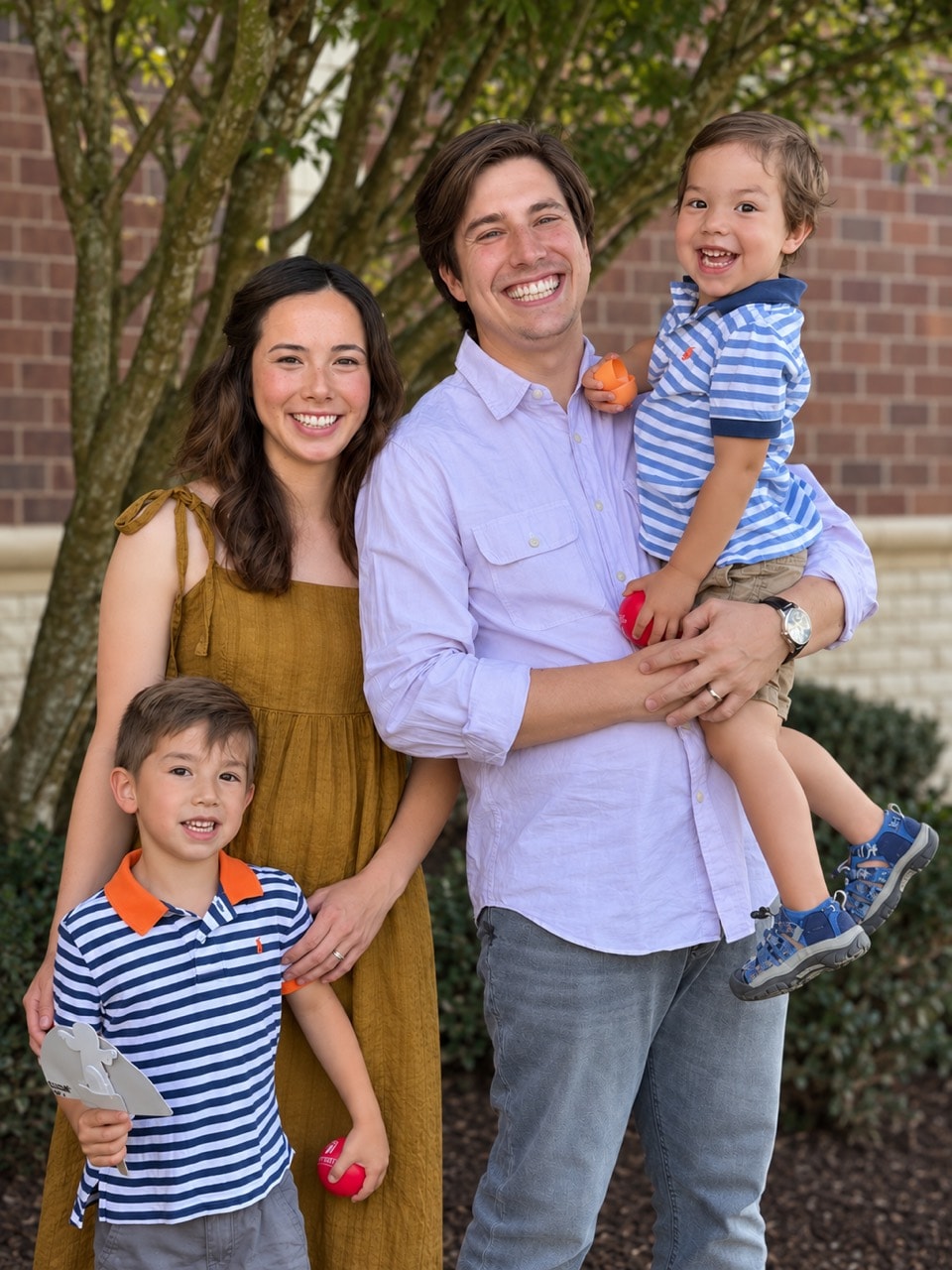 Jordan and Sarah West with their sons, Elliot and Elias.